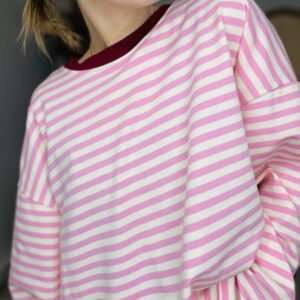 Marinière rose et blanc